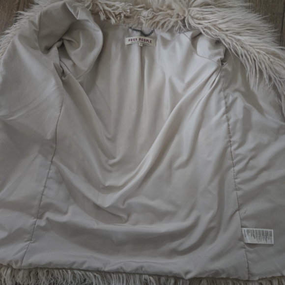Free People Cream Faux Fur Jacket - Picture 5 of 5